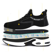 Black Sneakers For Gym Travel Work Casual Tennis Running Shoes