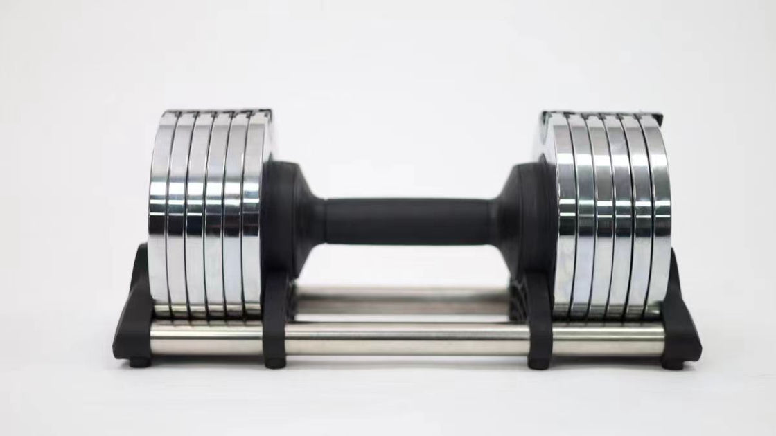 Home Plating Adjustable Dumbbell – 24kg Chrome-Plated Fitness Equipment ...